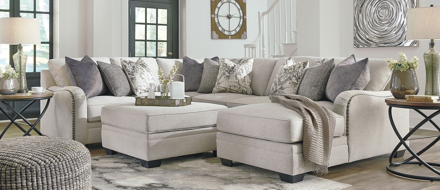 beautiful white sectional sofa in white living room