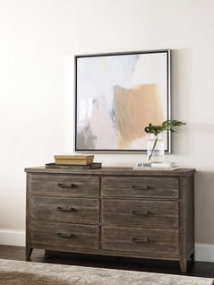 bedroom dresser in living room