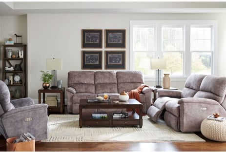 brooks reclining loveseat in formal living room