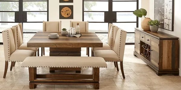 brown kitchen table with white kitchen table chairs