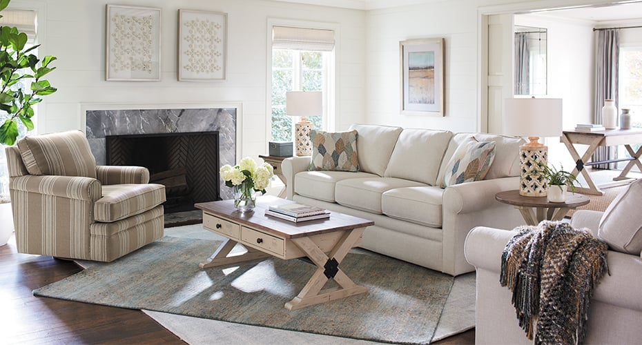 collins sofa lazy boy in decorated living room