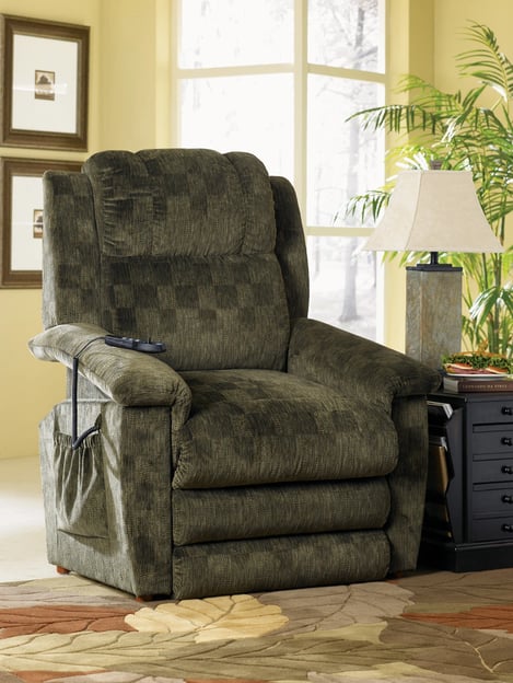 green power lift recliner chair in living room