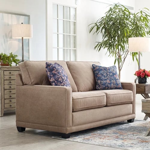 kennedy loveseat in bright living room