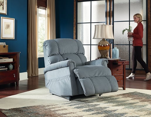 la-z-boy south texas power lift recliner in living room on rug