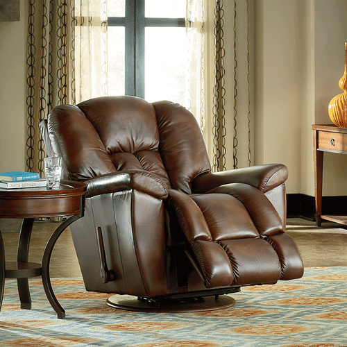 maverick gliding recliner brown leather