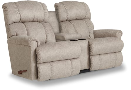 pinnacle wall reclining loveseat with console at la-z-boy south texas