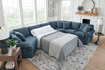 sleeper sectional sofa in living room