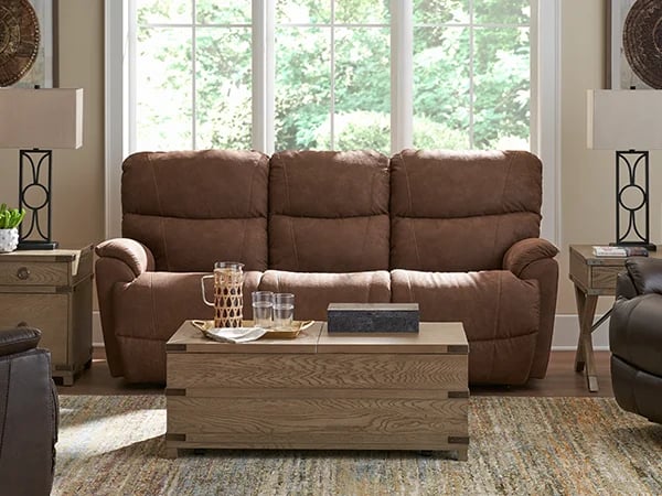 trouper sofa in rustic living room