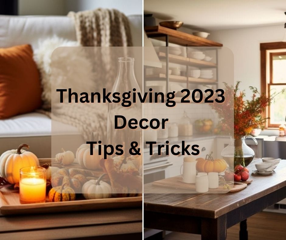 Fall decorations with pumpkins and candles