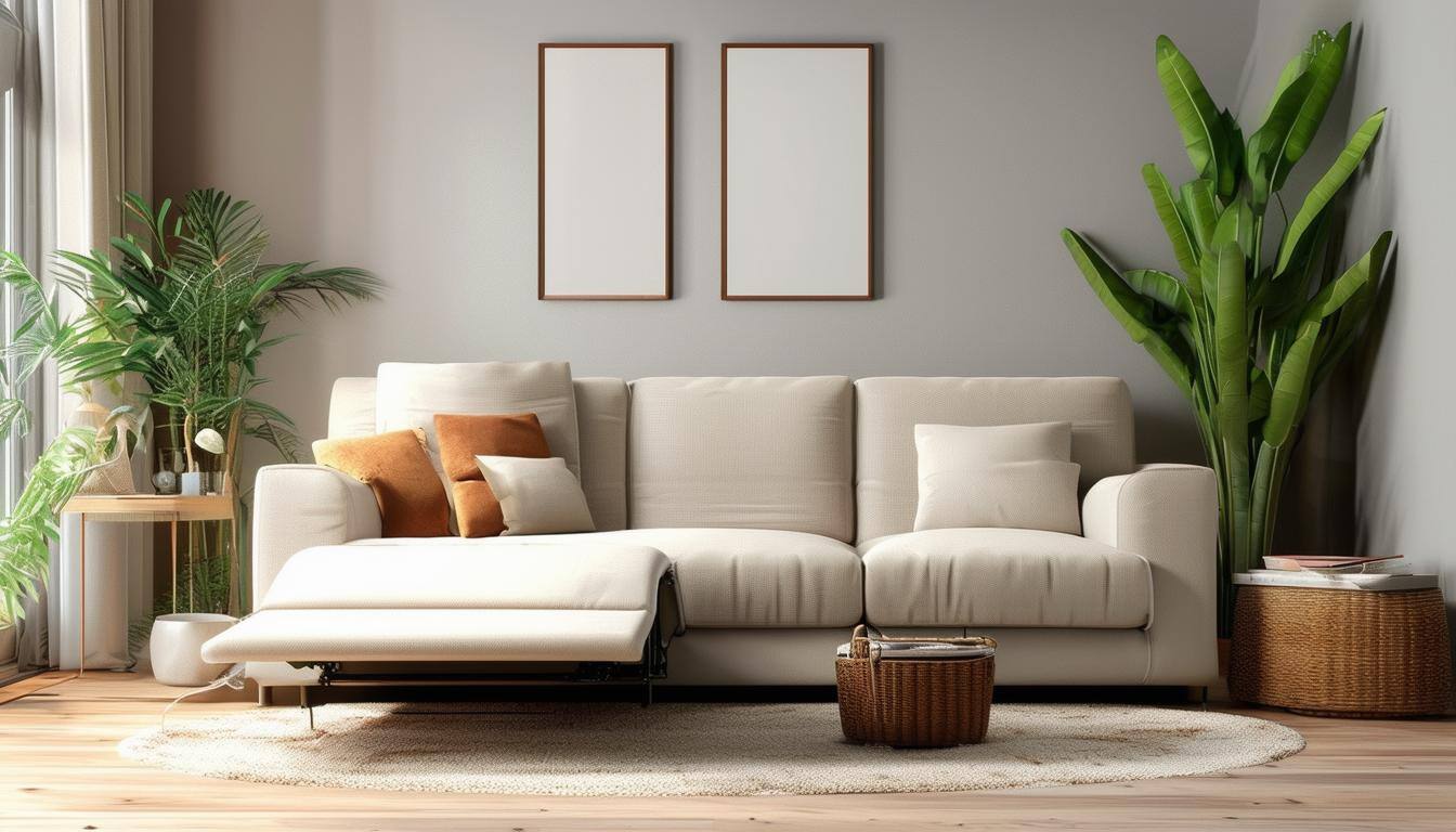 how to decorate with a reclining sofa