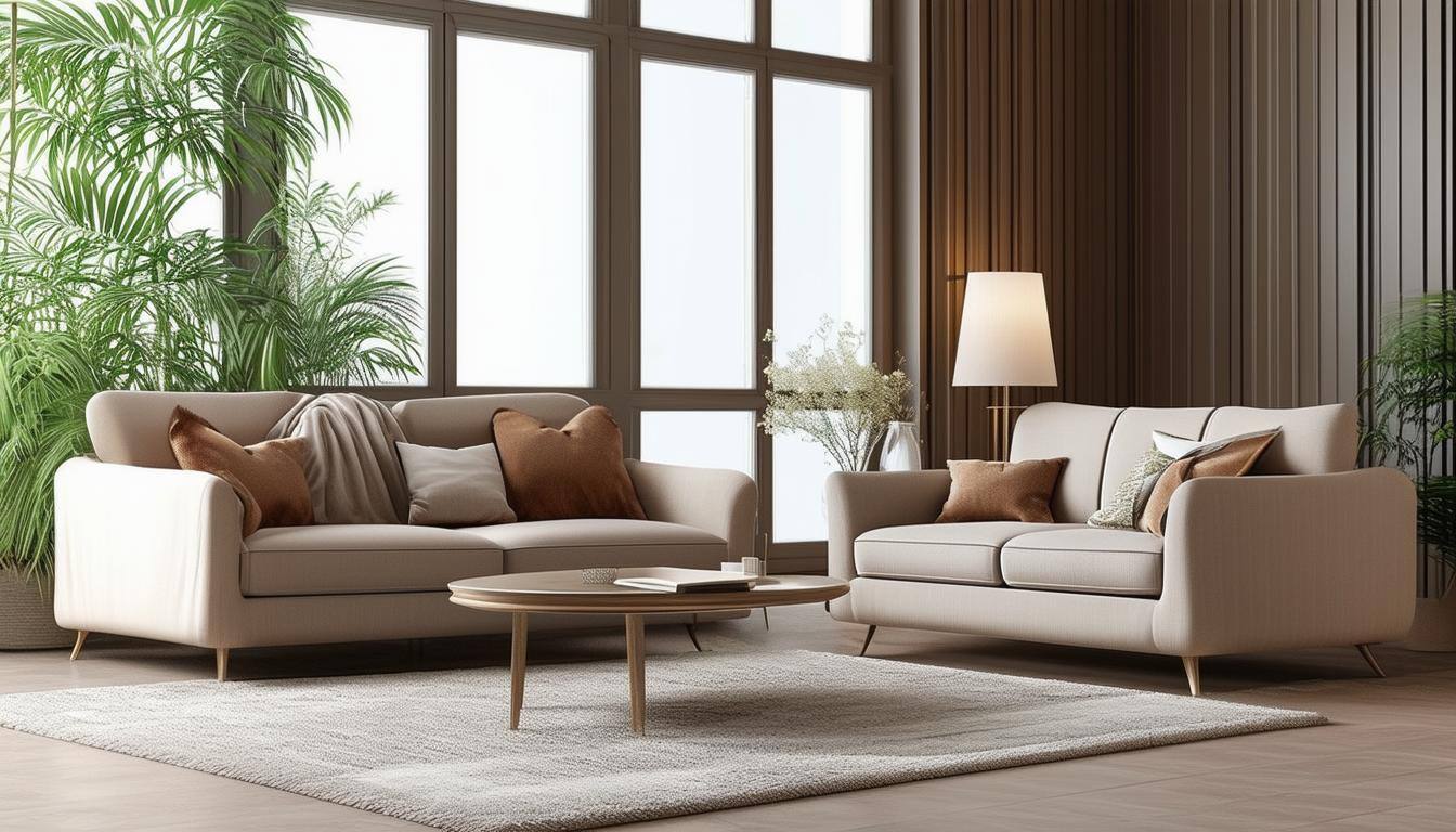 how to arrange a sofa and a loveseat